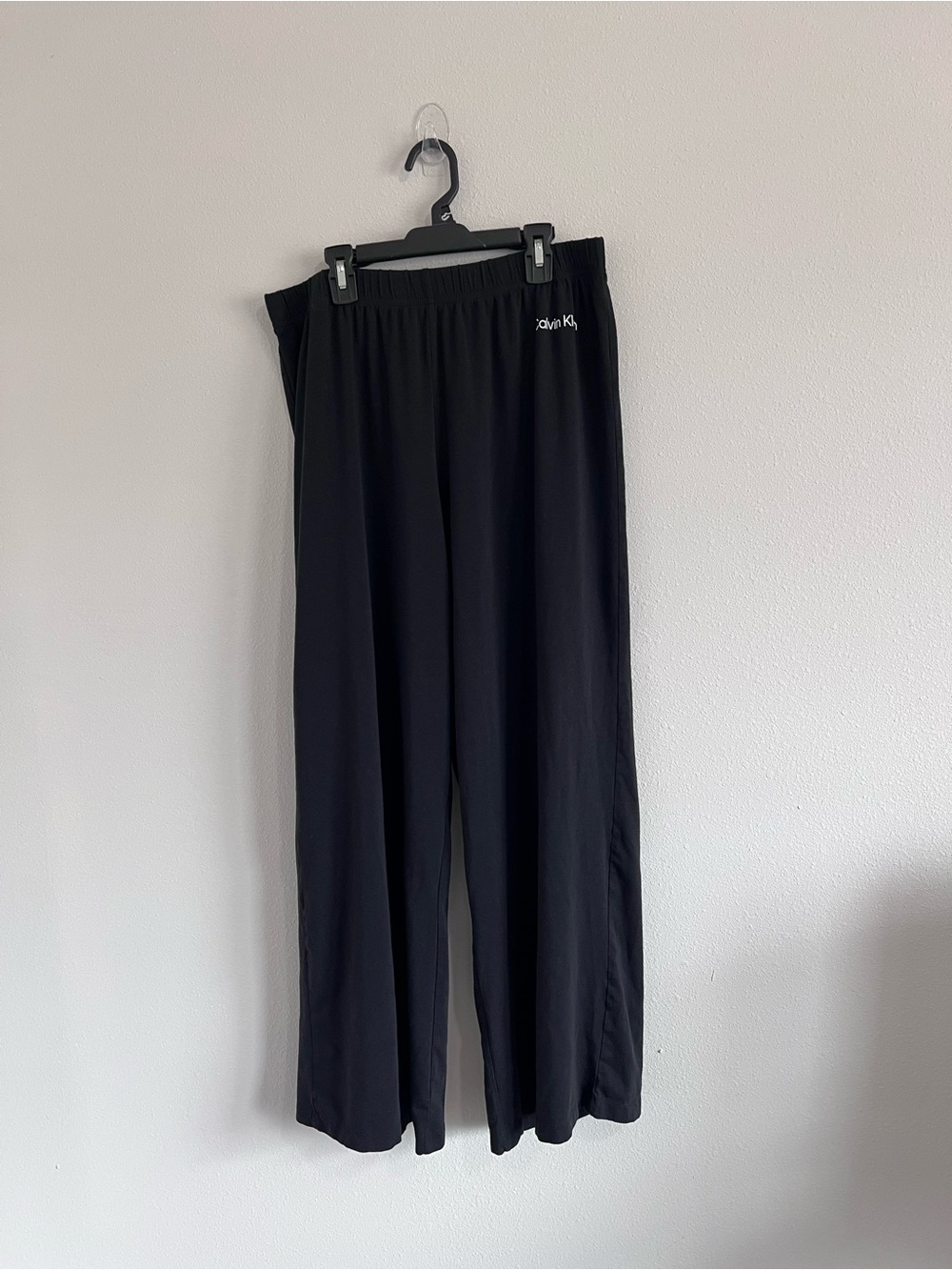 Calvin Klein Oversized Black Wide-Leg Pants